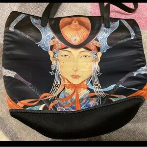 Mongolian Tote Bag Purse hand made Mongolia Artsy authentic